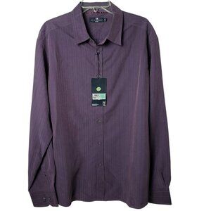 Blue Harbour Mens Soft Touch Long Sleeve Shirt  Purple Xlarge